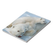 Polar Bear and Cube Wildlife Lovers Notizblock (Rotiert)
