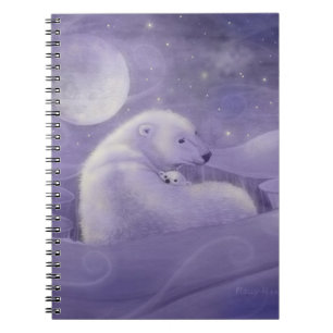 Polar Bear and Cube Winter Notebook Notizblock