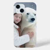 Polar Bear and Girl Case-Mate iPhone Hülle (Rückseite)