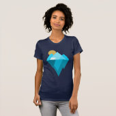 Polar Bear and Glacier Climate Change Fashion Tshi T-Shirt (Vorne ganz)