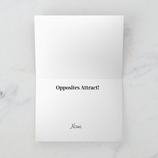 Polar Bear and Pinguin Romantic Card Karte (Innenseite)