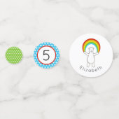 Polar Bear and Rainbow Table Confetti Konfetti (Vorderseiten)