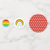 Polar Bear and Rainbow Table Confetti Konfetti (Rückseiten)