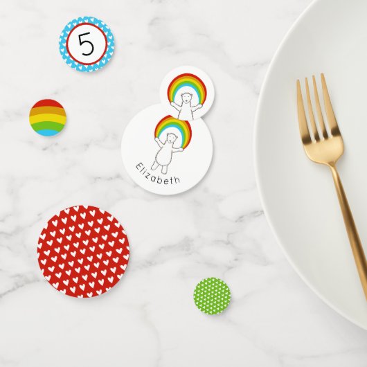 Polar Bear and Rainbow Table Confetti Konfetti (Gruppe)