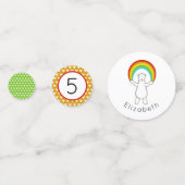 Polar Bear and Rainbow Table Confetti Konfetti (Vorderseiten)