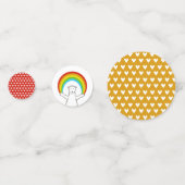 Polar Bear and Rainbow Table Confetti Konfetti (Rückseiten)