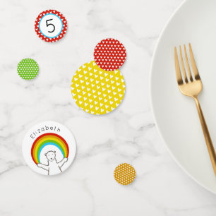 Polar Bear and Rainbow Table Confetti Konfetti