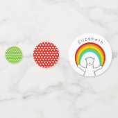 Polar Bear and Rainbow Table Confetti Konfetti (Rückseiten)