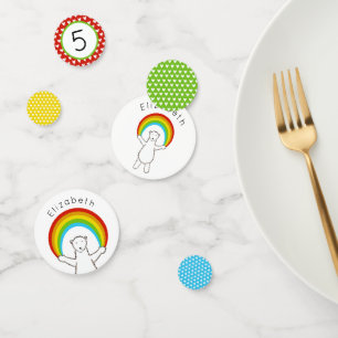 Polar Bear and Rainbow Table Confetti Konfetti