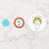 Polar Bear and Rainbow Table Confetti Konfetti (Vorderseiten)