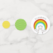 Polar Bear and Rainbow Table Confetti Konfetti (Rückseiten)