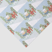 Polar Bear and Rentier Pattern Blue Tissue Paper Seidenpapier (Ausschnitt)