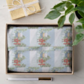 Polar Bear and Rentier Pattern Blue Tissue Paper Seidenpapier (Geschenk)