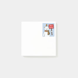 Polar Bear and Robin Christmas Greeting Post-it Klebezettel