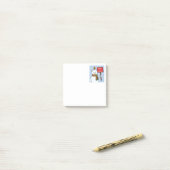 Polar Bear and Robin Christmas Greeting Post-it Klebezettel (Auf Schreibtisch)