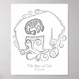 Polar Bear and Seal Poster