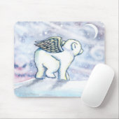 Polar Bear Angel Cub Mousepad von Molly Harrison (Mit Mouse)