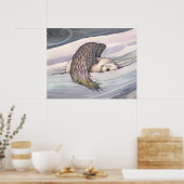 Polar Bear Angel Poster von Molly Harrison (Küche)
