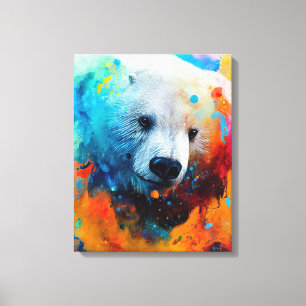 Polar Bear Animal Discovery Adventure Nature Leinwanddruck