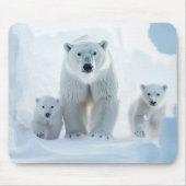 Polar Bear Animal Family Wandering Mousepad (Vorne)