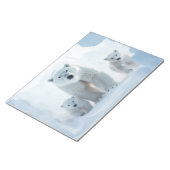 Polar Bear Animal Family Wandering Notizblock (angewinkelt)