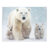 Polar Bear Animal Family Wandering Notizblock (Vorderseite)