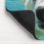 Polar Bear Animal Fun Natlaying Mousepad (Ecke)