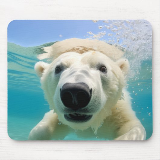 Polar Bear Animal Fun Natlaying Mousepad (Vorne)