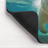 Polar Bear Animal Fun Natlaying Mousepad (Ecke)