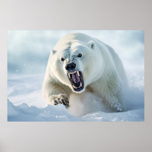 Polar Bear Animal Nature Majestic Wild Poster