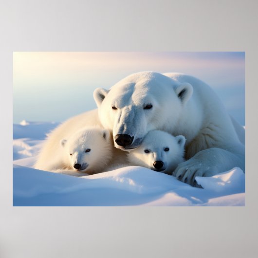 Polar Bear Animal Wild Beauty Freedom Wilderness Poster (Vorne)