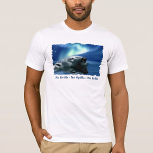 Polar Bear Anti-Oil Drilling Environmental Art T-Shirt