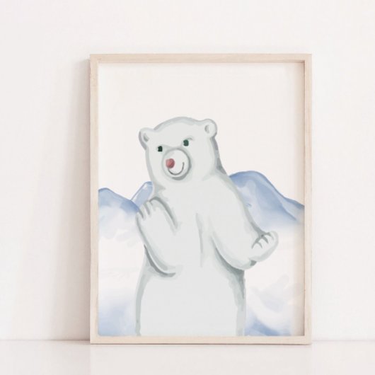 Polar Bear Arctic Animal Kinderzimmer Wall Decke Poster