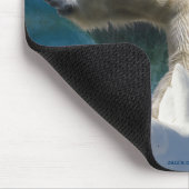 Polar Bear & Arctic Tundra Wildlife Supporter Gesc Mousepad (Ecke)