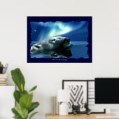 Polar Bear Arctic Wildlife Art Poster (Heimbüro)