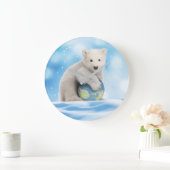 Polar Bear Arctic World Clock Große Wanduhr (Zuhause)