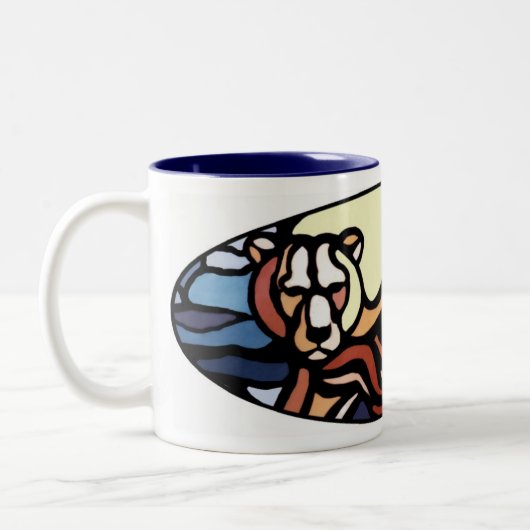 Polar Bear Art Coffee Tasse First Nations Bear Cup (Links)