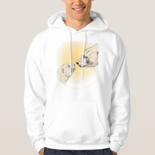 Polar Bear Art Hoodie Baby Bear Hoodie (Vorderseite)