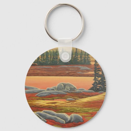 Polar Bear Art Key Chain Canadian Wildlife Geschen Schlüsselanhänger (Vorderseite)