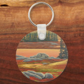 Polar Bear Art Key Chain Canadian Wildlife Geschen Schlüsselanhänger (Vorderseite)