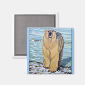 Polar Bear Art Kühlschrank Magent Wildlife Magnet (Vorderseite/Rückseite)