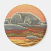 Polar Bear Art Kühlschrank Magent Wildlife Magnet (Vorne)