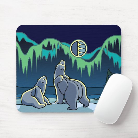 Polar Bear Art Mousepad Stilvolle Wildlife Mousepa (Mit Mouse)