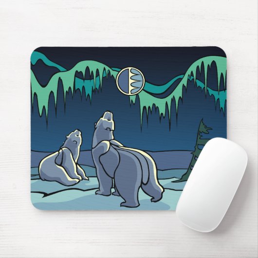 Polar Bear Art Mousepad Stilvolle Wildlife Mousepa (Mit Mouse)