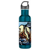 Polar Bear Art Native Bear Art Edelstahlflasche (Vorderseite)