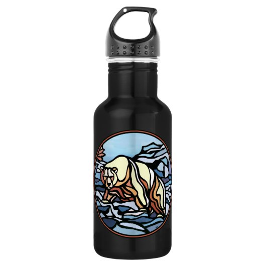 Polar Bear Art Native Bear Art Trinkflasche (Vorderseite)
