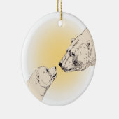 Polar Bear Art Ornament Bear Keepake Bärengeschenk (Rechts)