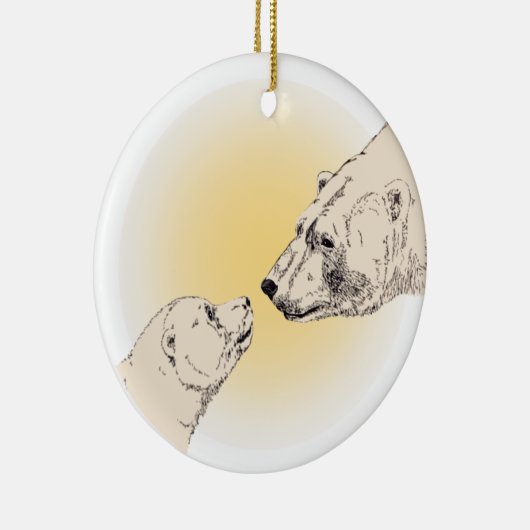 Polar Bear Art Ornament Bear Keepake Bärengeschenk (Rechts)