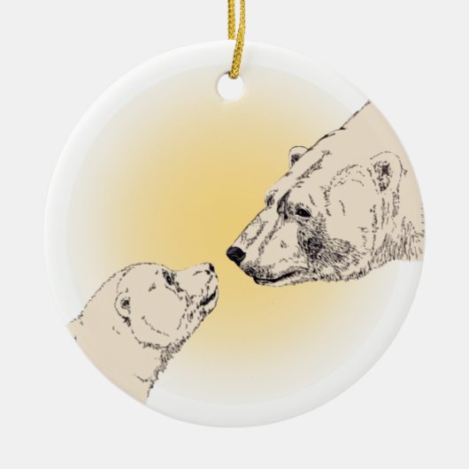 Polar Bear Art Ornament Bear Keepake Bärengeschenk (Vorne)