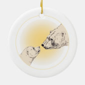 Polar Bear Art Ornament Bear Keepake Bärengeschenk (Hinten)